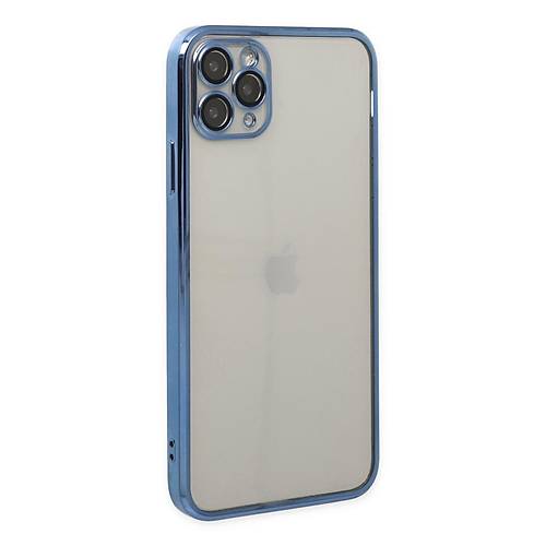 iPhone 11 Pro K�l�f Razer Lensli Silikon - A��k Mavi