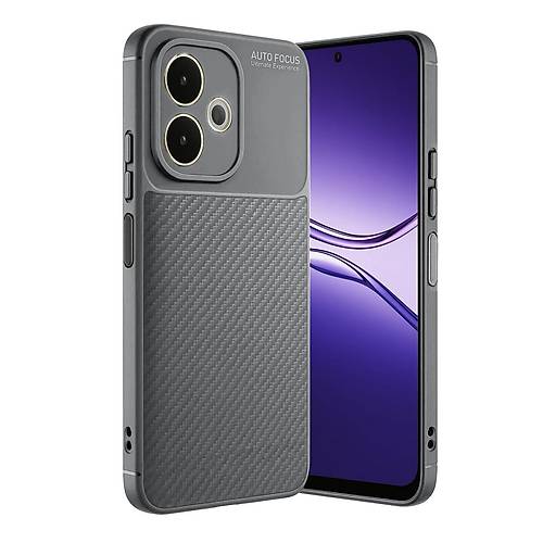 A5 Pro 4G K�l�f Auto Focus Karbon Kapak - Gri