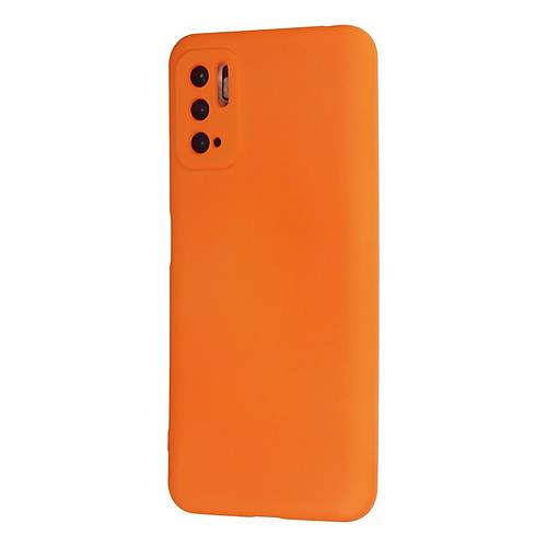 Redmi Note 10 5G K�l�f Nano i�i Kadife Silikon - Turuncu
