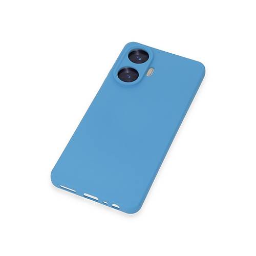 Realme C55 K�l�f Nano i�i Kadife Silikon - Mavi