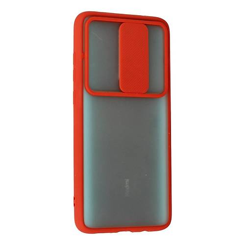 Redmi Note 8 Pro K�l�f Palm Buzlu Kamera S�rg�l� Silikon - K�rm�z�
