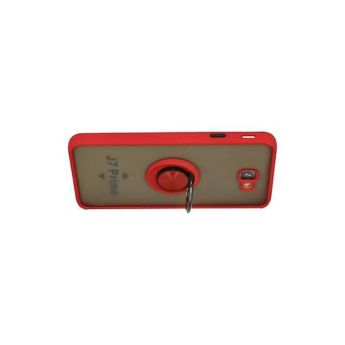 Galaxy J7 Prime K�l�f Montreal Y�z�kl� Silikon Kapak - K�rm�z�