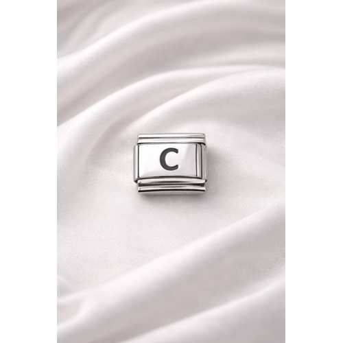C Harfi Charm � �elik Harfli Bileklik Aksesuar� ,Ki�iye �zel Mod�ler Tak�