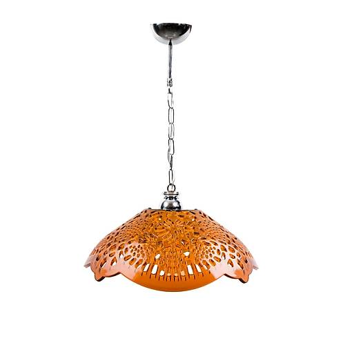 Bal Rengi Akrilik Avize Modern Dekoratif Ayd�nlatma 35x35x12 cm