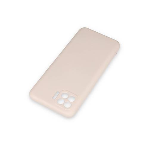 Reno 4 Lite K�l�f Nano i�i Kadife Silikon - Pudra