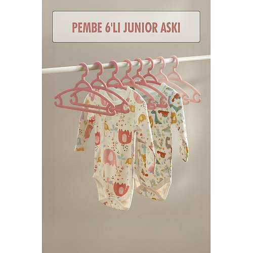 6�l� Bebek Ask�s� & Bebek Gard�rop Ask�s� Pembe Set