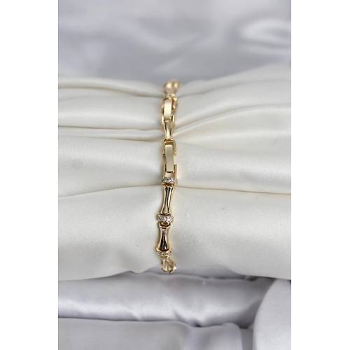 Pirin� Gold Renk Kemik Model Kad�n Bileklik