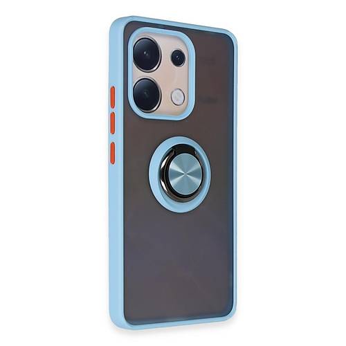 Redmi Note 13 4G K�l�f Montreal Y�z�kl� Silikon Kapak - Buz Mavi