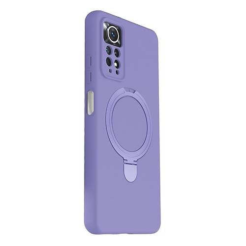Redmi Note 12 Pro 4G Regal Magsafe Standl� Kapak - Lila