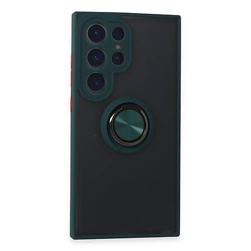 Galaxy S24 Ultra K�l�f Montreal Y�z�kl� Silikon Kapak - Ye�il
