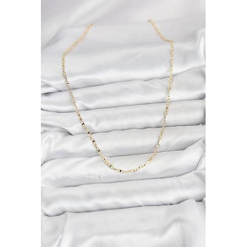 CM 14K Gold Renk Pirin� Gemi Zinciri Model Kad�n Kolye