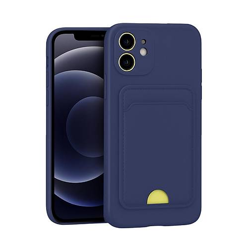 iPhone 11 K�l�f Kelvin Kartvizitli Silikon - Lacivert