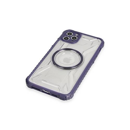 iPhone 11 Pro Max K�l�f Prag Magneticsafe Kapak - Derin Mor