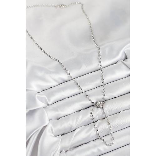 Pirin� Zirkon Ta�l� Yonca Model G�m�� Renk Kad�n Y Kolye