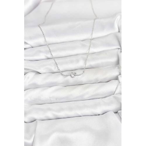 Pirin� G�m�� Renk D���m Kalp Model Kad�n Kolye