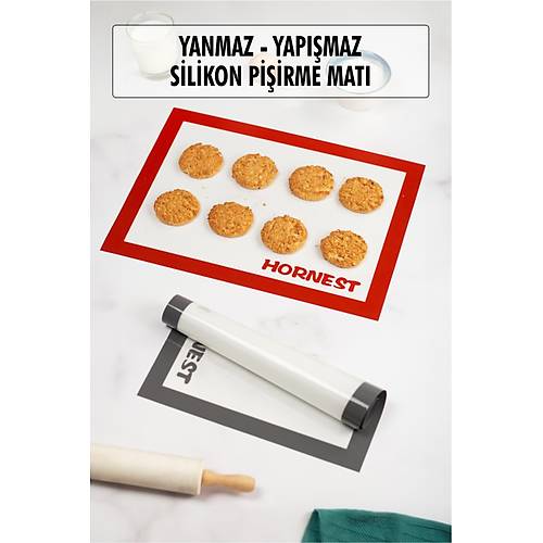 F�r�nlanabilir Kendinden Ya�l� Silikon Pi�irme Mat� Hamur A�ma Mat� Silpat 30x40 Cm 1 Adet