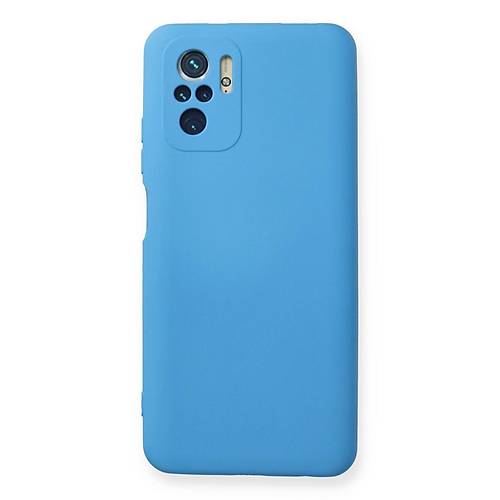 Redmi Note 10 K�l�f Nano i�i Kadife Silikon - Mavi