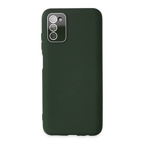 Galaxy A03S K�l�f Lansman Glass Kapak - Koyu Ye�il