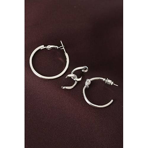 D���m Model G�m�� Renk Metal �oklu Halka K�pe