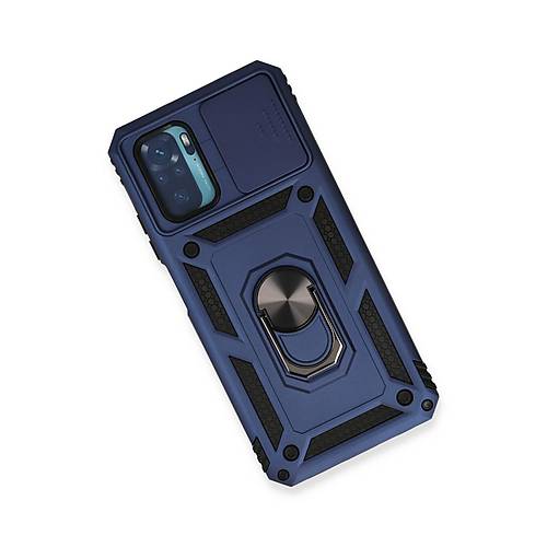 Redmi Note 10 K�l�f Pars Lens Y�z�kl� Silikon - Lacivert