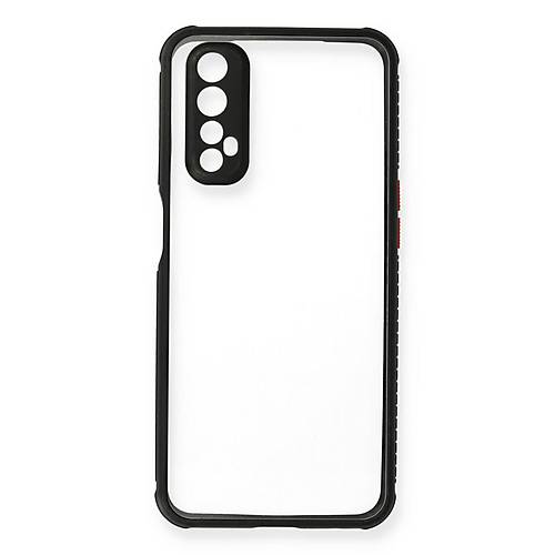 Realme 7 K�l�f Miami �effaf Silikon - Siyah