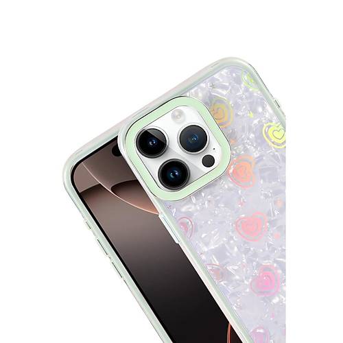 iPhone 15 Lumi Desenli Kapak - Ye�il
