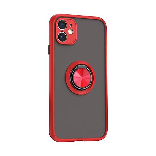 iPhone 11 K�l�f Montreal Y�z�kl� Silikon Kapak - K�rm�z�