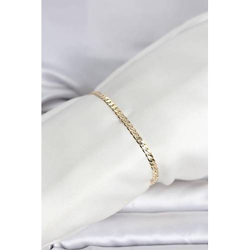CM 14K Gold Renk Zincirli Model Kad�n Bileklik