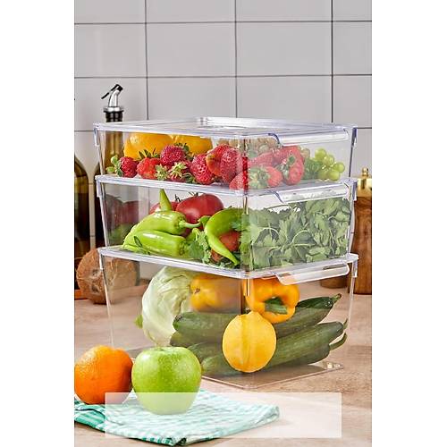 3 L� Buzdolab� Organizeri MIX Set (3 lt + 4,5 lt + 6 lt)