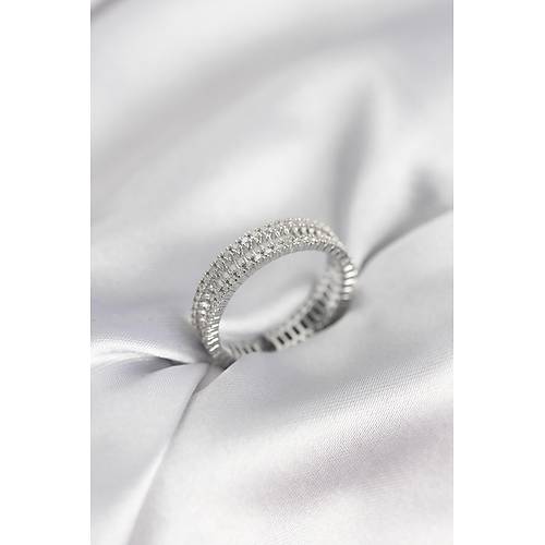 G�m�� Renk Minimal Zirkon Ta�l� Kad�n Y�z�k