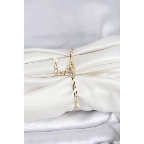 CM 14K Gold Renk Ata� Zincir Model Kad�n Bileklik