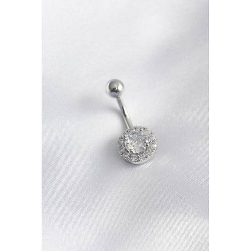 316L Cerrahi �elik Zirkon Ta�l� Kad�n G�bek Piercing