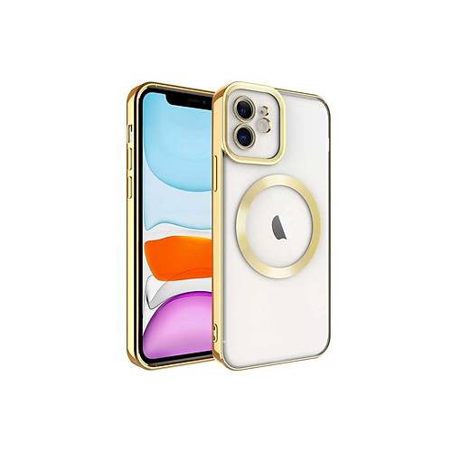 iPhone 11 K�l�f Kross Magneticsafe Kapak - Gold