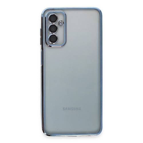 Galaxy M23 K�l�f Razer Lensli Silikon - A��k Mavi