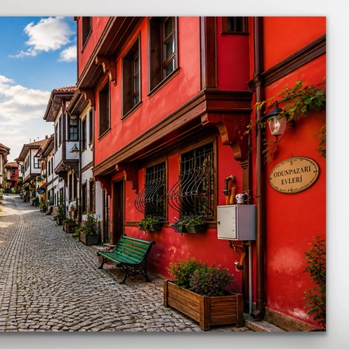 Eski�ehir Odun Pazar� Kanvas Tablo 40X80 CM