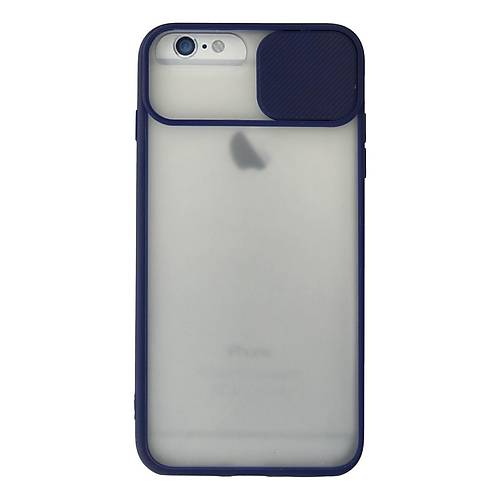 iPhone 6 Plus K�l�f Palm Buzlu Kamera S�rg�l� Silikon - Lacivert