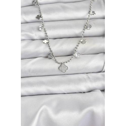 Pirin� G�m�� Renk Yonca Model Kad�n Kolye