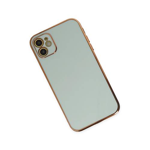 iPhone 12 K�l�f Volet Silikon - A��k Ye�il