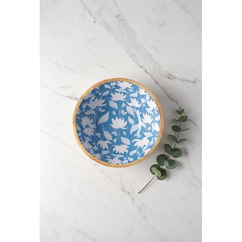 Mango Agac� Sunum Servis Kasesi & Dekoratif Kase 25 Cm Desenli