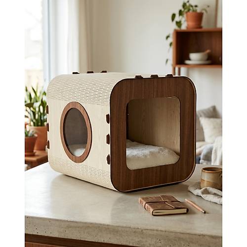 �zel Tasar�m Vista MDF Kedi Evi