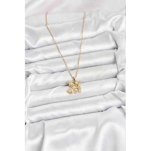 316L �elik Zincir Gold Renk Erkek K�z Model Kad�n Kolye