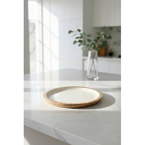 Mango Agac� Pasta Taba�� & Sunum Taba�� 20 Cm Krem