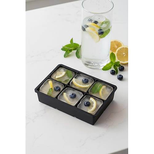 6 Hazneli Silikon Buz Kal�b� & �ok Ama�l� Buzluk Ve Dondurucu Organizeri 11x16 cm