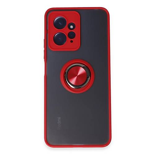 Redmi Note 12 4G K�l�f Montreal Y�z�kl� Silikon Kapak - K�rm�z�