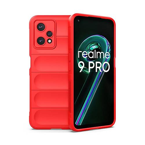 Realme 9 Pro 5G K�l�f Optimum Silikon - K�rm�z�