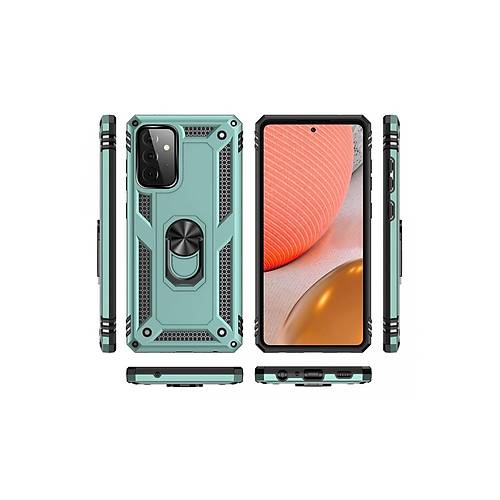 Galaxy A72 K�l�f Sofya Y�z�kl� Silikon Kapak - Ye�il