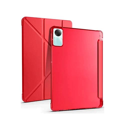 Redmi Pad SE K�l�f Kalemlikli Mars Tablet K�l�f� - K�rm�z�