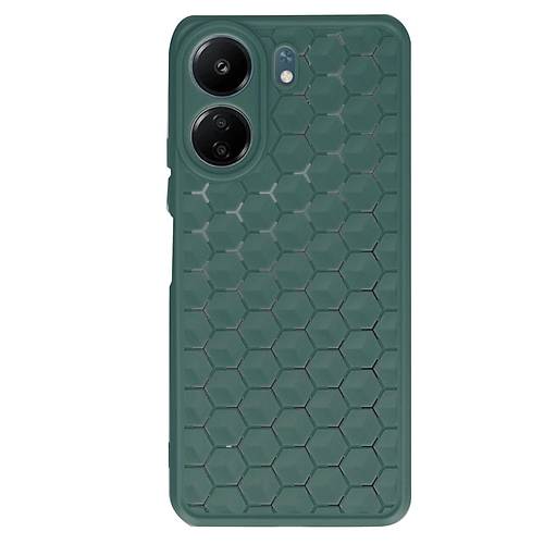 Redmi 13C K�l�f Petek Silikon Kapak - Koyu Ye�il
