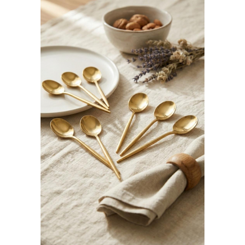 6'l� L�ks Gold Paslanmaz �elik �ay Ka���� Seti (13 cm)