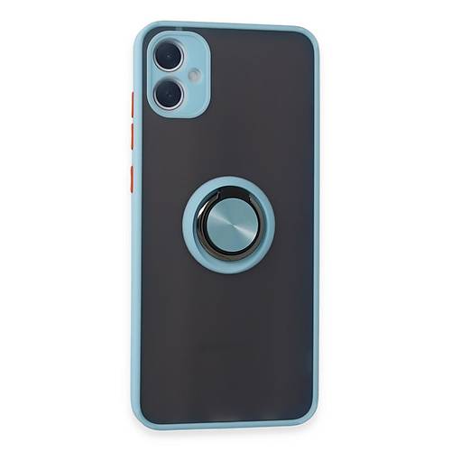 Galaxy A05 K�l�f Montreal Y�z�kl� Silikon Kapak - Buz Mavi